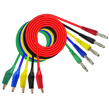 

Alligator Clips Electrical Test Leads Clip Alligator Cilp To AV Banana Plug Test Cable Lead Connector Dual Tester Crocodile Clip