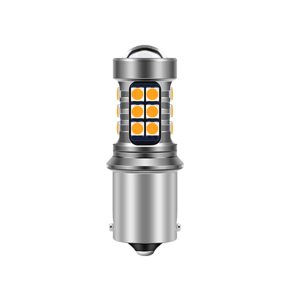 2x BA15S 1156 P21W 7440 T15 W16W светодиодный 27 SMD 3030 автомобиль светодиодный Авто дневные ходовые огни, указатель поворота светильник фонарь заднего хода - Испускаемый цвет: 1156 Amber