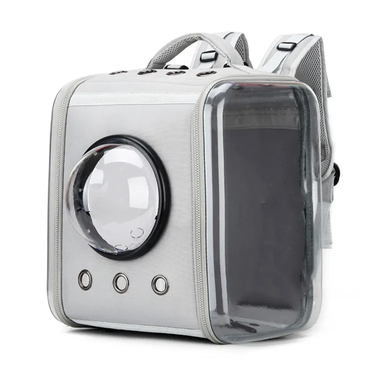 Cat Pet Carrier Рюкзак с воздухопроницаемой сеткой, с изображением собаки Перевозчик Одежда высшего качества для питомцев щенком, исходящие включая сумочку с кошечкой, дорожные сумки из натуральной кожи - Цвет: gray