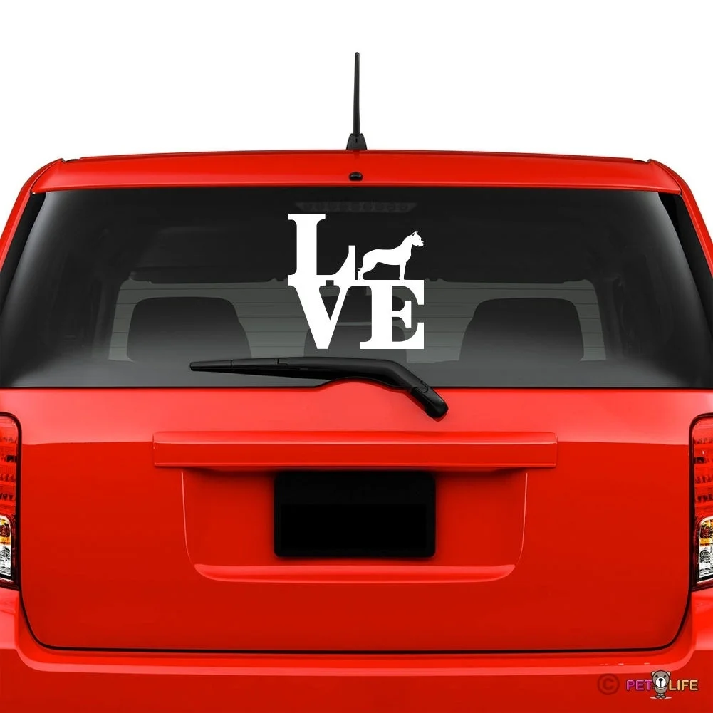 

Love Dogo Argentino Windshield Sticker Vinyl Auto Window park window decals