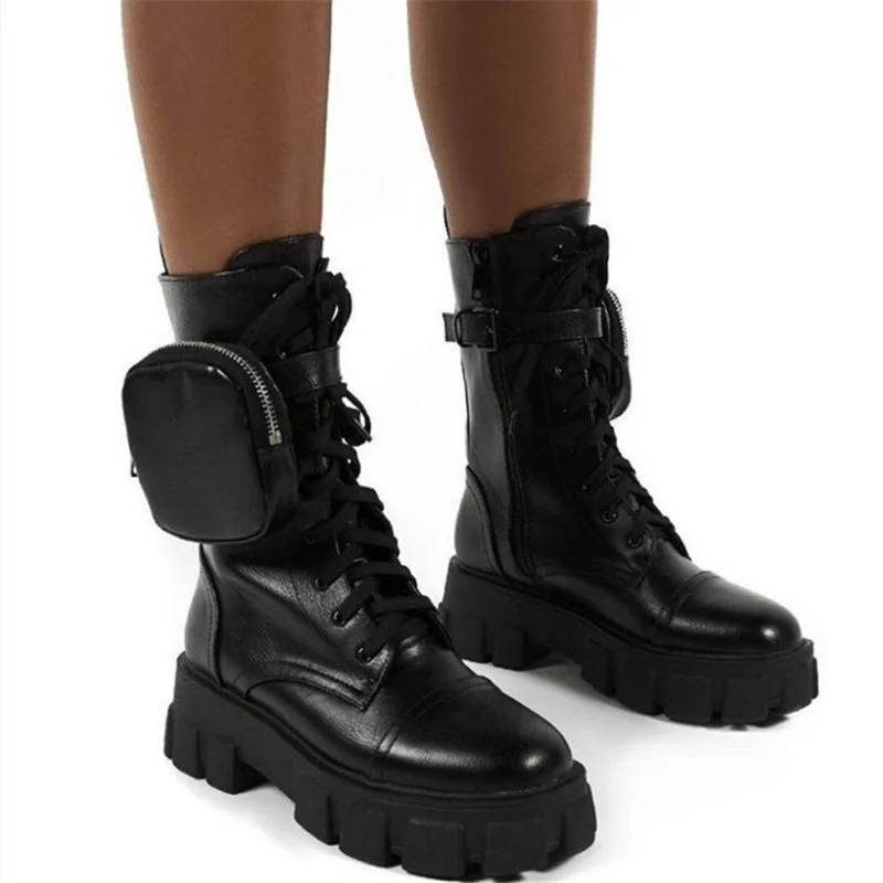 Martin Boots Cake-Heel American Winter Autumn Wild Foot-Bag Sponge Thick-Soled And Retro