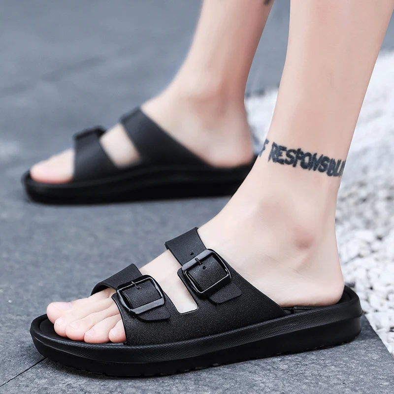 

New Slippers for Men's Summer Couples Shoes Flip-flops Indoor Waterproof Beach Shoes Wear Sandals Outside Chanclas De Mujer