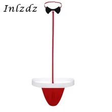 Мужское нижнее белье, нижнее белье, цельное боди с завязками на шее и галстуком-бабочкой, Butler Teddy, стринги, нижнее белье, сексуальные трусики-стринги