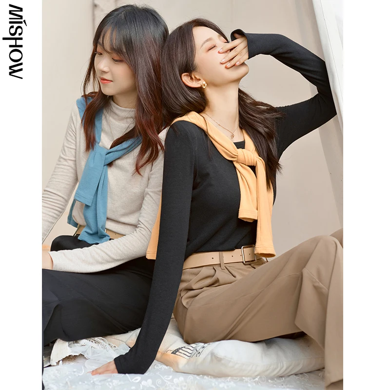 Sweaters Clothing Pullovers Female Cropped MISHOW Winter Women Tops Knitwear Warm Casual