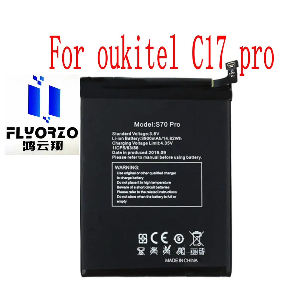 

100% Brand new original High Quality 3900mAh oukitel S70 pro Battery For oukitel C17 pro Mobile Phone