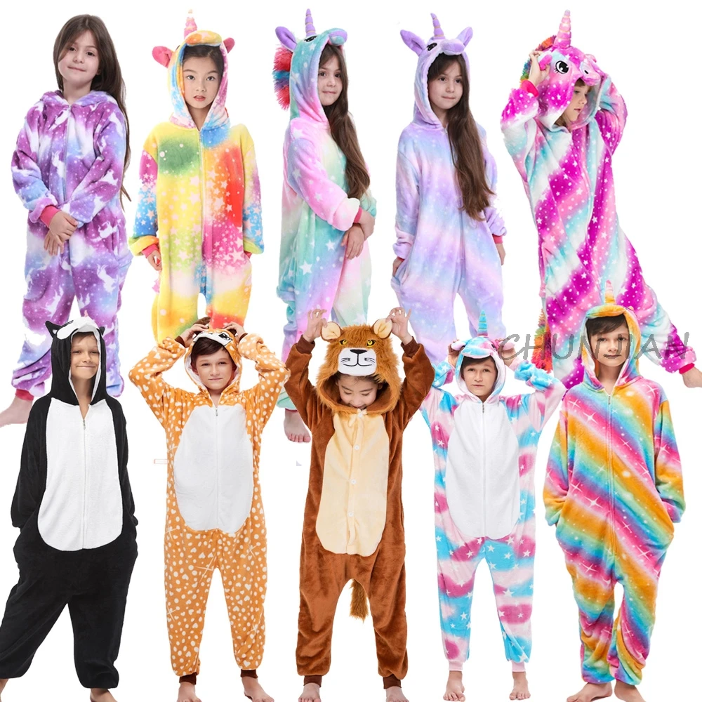 Hacer un nombre vistazo motor Pijamas de unicornio para niños, pijamas de animales, pijamas de sirena,  Pelele de invierno, mono de unicornio para niños, cebra - AliExpress Madre  y niños