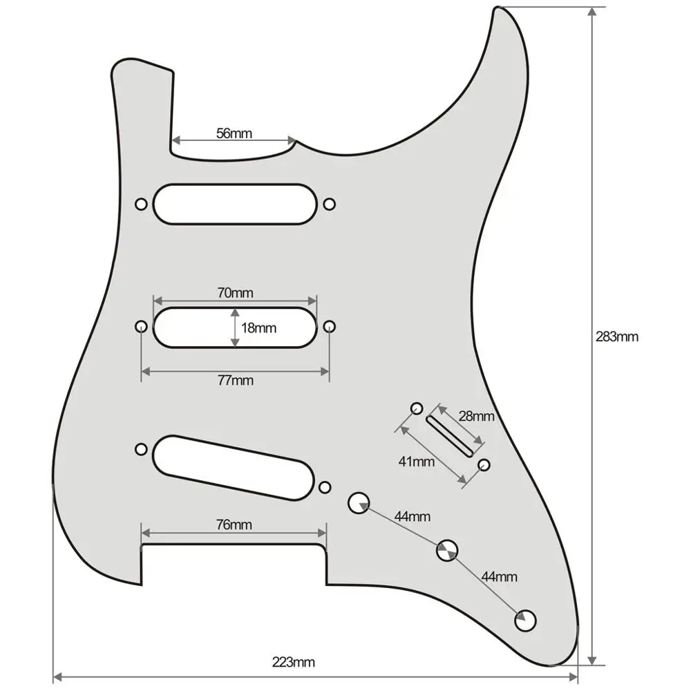 Sandberg TM5 SL Pickguard Template