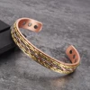 Vinterly Cross Copper Bracelets Gold-color Rose Twisted Magnetic Women Adjustable Open Cuff Bangles Resizable Jewelry Magnets 1