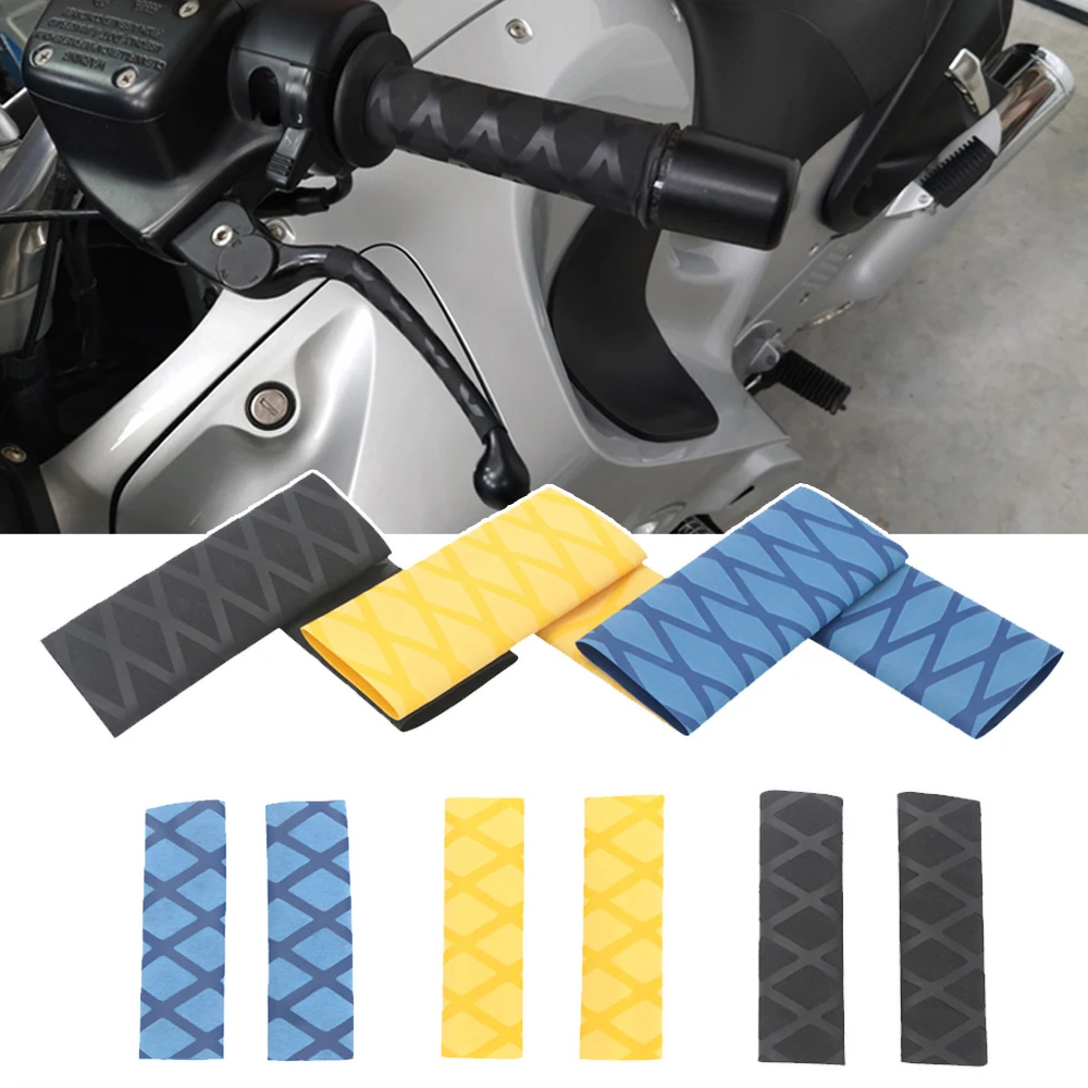 Universal Non-slip Heat Shrink Handlebar Grips Brake Cover For BMW R1200GS R1250GS G310GS/R For Tiger 800 Explorer 1200 XCA motocross non slip hand grips handlebar 250 exc r 250exc r dirt bike foldable brake clutch levers for 250excr 2003 2004 2005