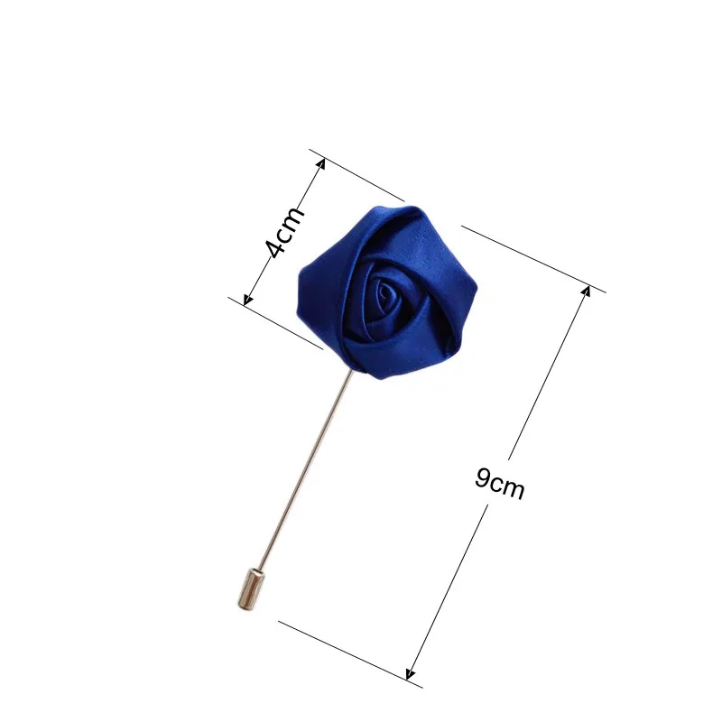 Red Boutonnieres Wedding Accessories Groom Corsage Lapel Pins Ribbon Roses Flower Men Women Buttonhole Brooch Mariage Prom Decor