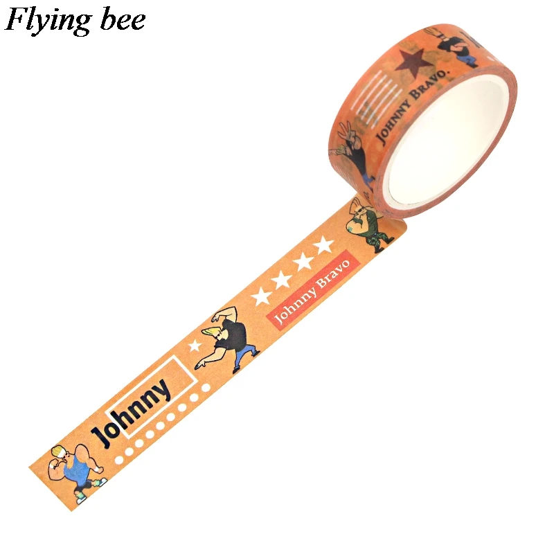 Мультяшная Милая Васи лента Flyingbee 10 стилей 15 мм x 5 м декоративная клейкая сделай