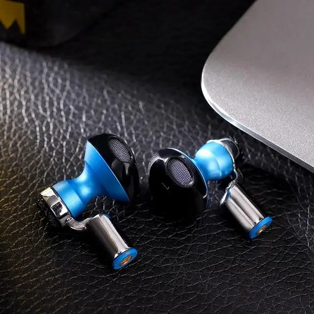 Senfer KP220 полуакустический Динамический HIFI музыкальный монитор DJ Studio спортивные Сменные наушники MMCX кабель - Цвет: Синий