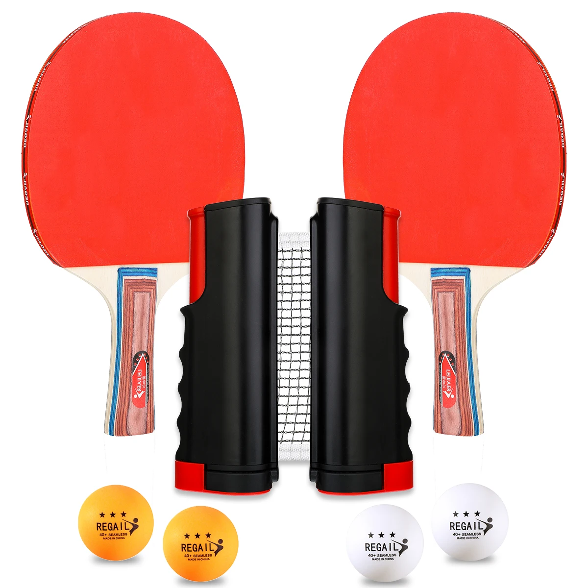 

Hot Portable Table Tennis Net Racket Set Telescopic Ping Pong Net Rack With 1Pair Table Tennis Paddle 4PCS Balls Kit