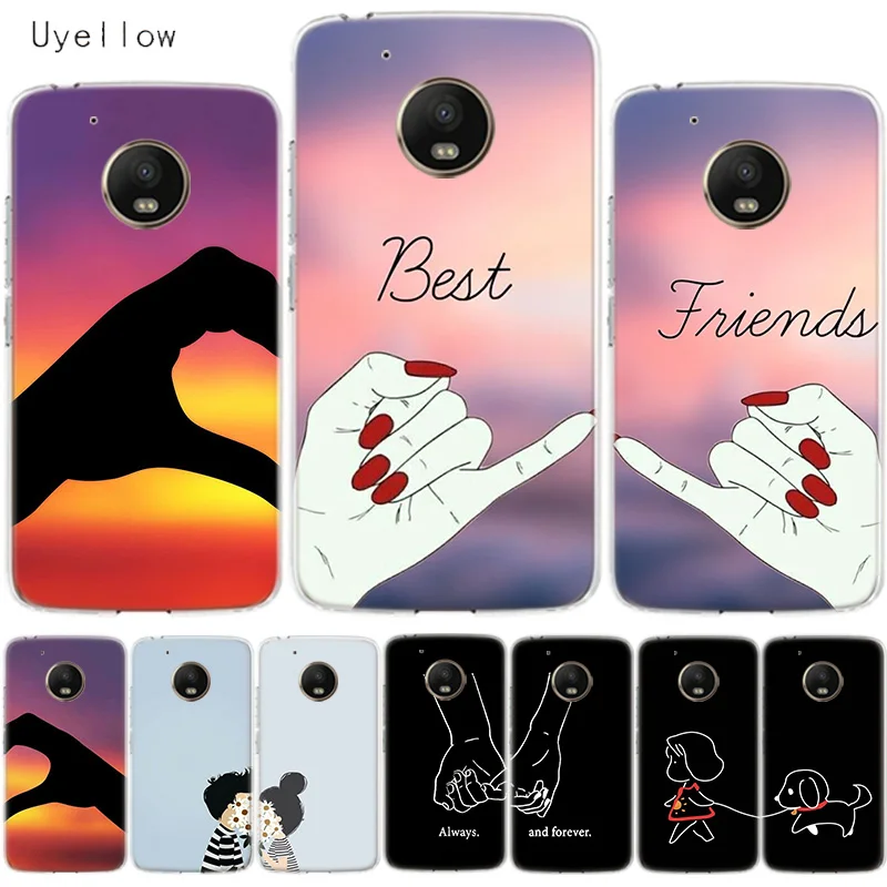 

Uyellow Couple Love Cover For Motorola G4 G5 G5S G6 G7 E4 E5 Plus Play Phone Case For Moto G7 Power Silicone Soft Coque