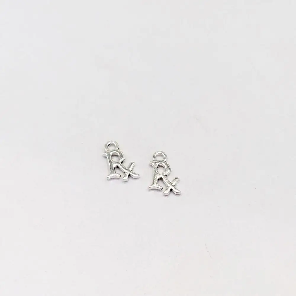New Arrival 40 pcs/lot Alloy Charms silver plated prescription Rx Pendant 15*10mm Jewelry Making DIY Handmade Crafts | Украшения и