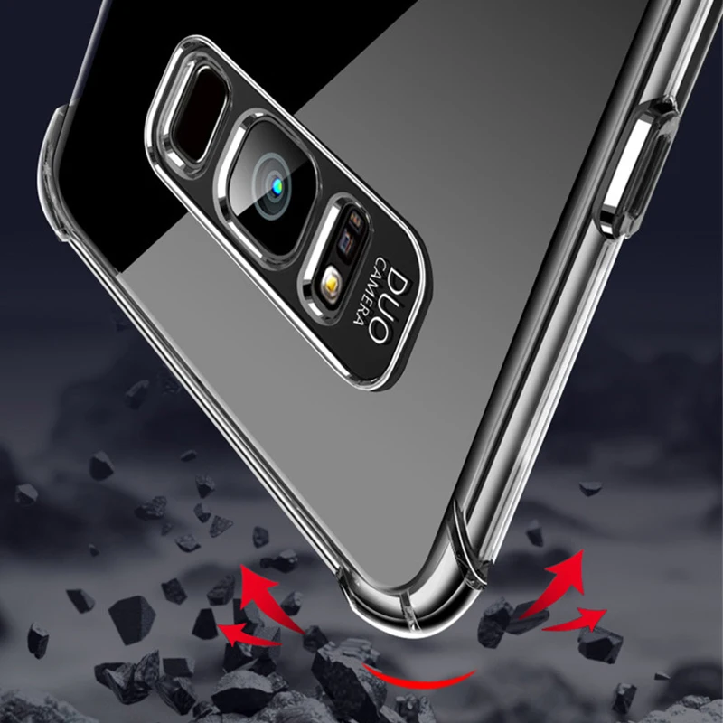 Прозрачный мягкий силиконовый чехол для телефона Samsung Galaxy S8 S9 S10 20 Plus Lite Note 8 9 10