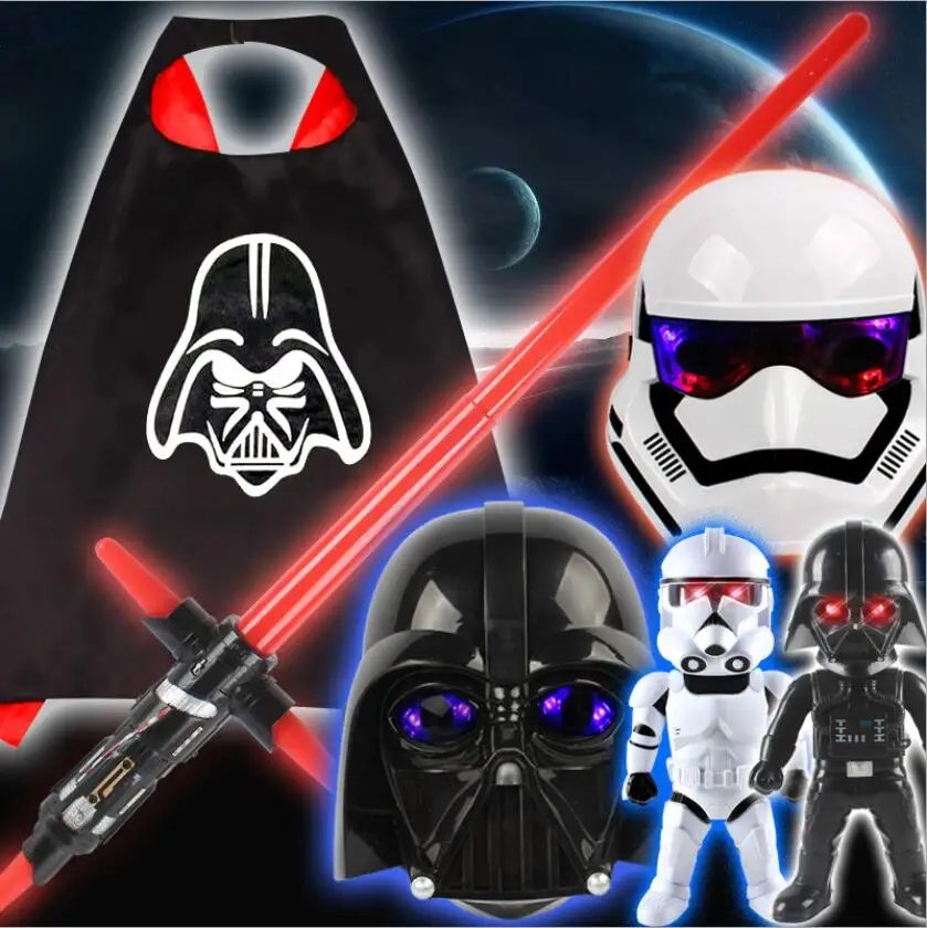 The Rise of Skywalker Star Wars Action Figure Toys Darth Vader Imperial trooper Light saber Mask Cosplay Kids Toys Gifts