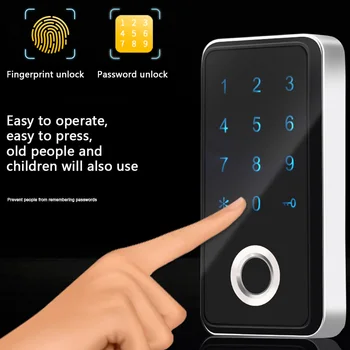 

Digital Door Lock Keypad Office Keyless Fingerprint Cabinet Home Multipurpose Security Zinc Alloy Touch Password Durable Smart