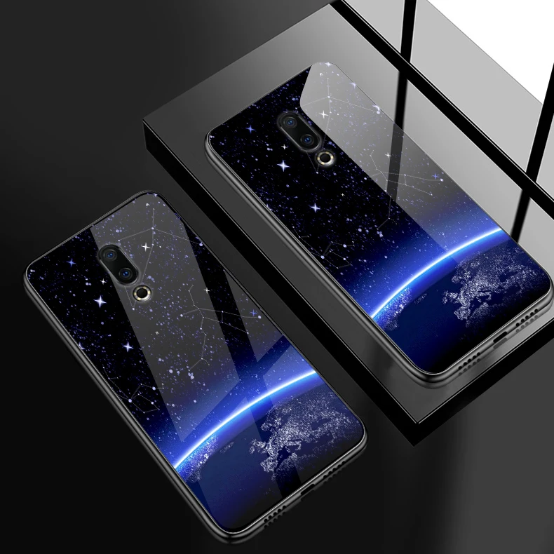 Чехол для Meizu M5 M6 M8 M9 Note 16th Plus из закаленного стекла для iPhone 5S, SE 6 6S 7 8 Plus XR XS MAX, роскошные модные яркие ракушки - Цвет: W356