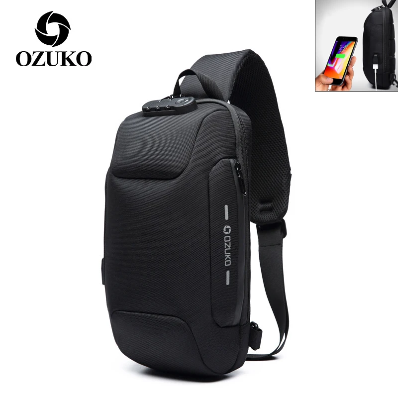 OZUKO мужские сумки-мессенджеры с защитой от кражи деловая сумка через плечо модная