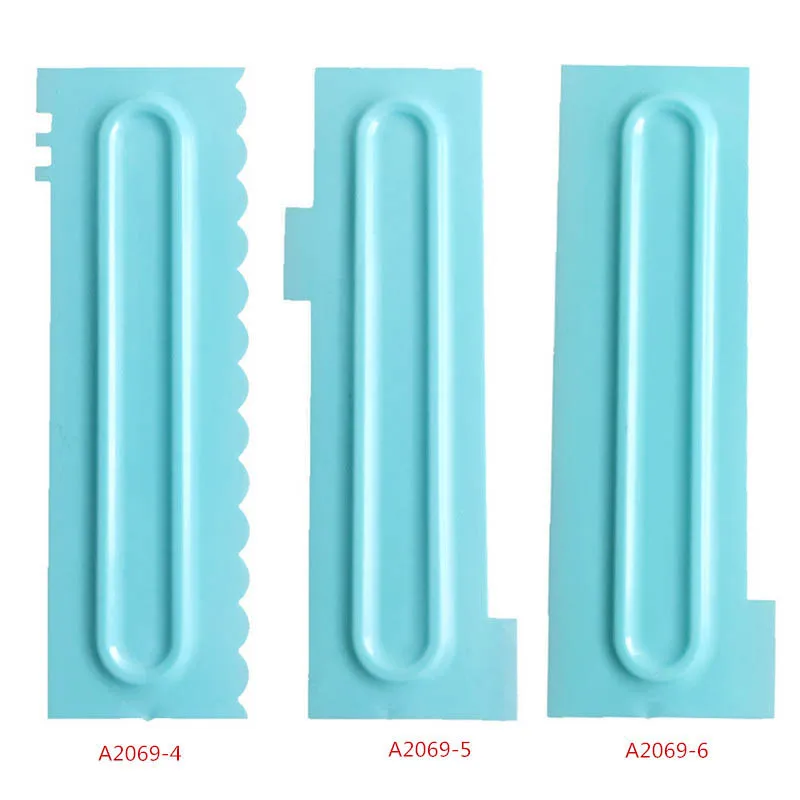 

Fondant Spatulas Pastry Icing Combs Cake Scraper Plastic 1Pcs Baking Accessories Food Grade Cream Smoother Cake Decorating Comb