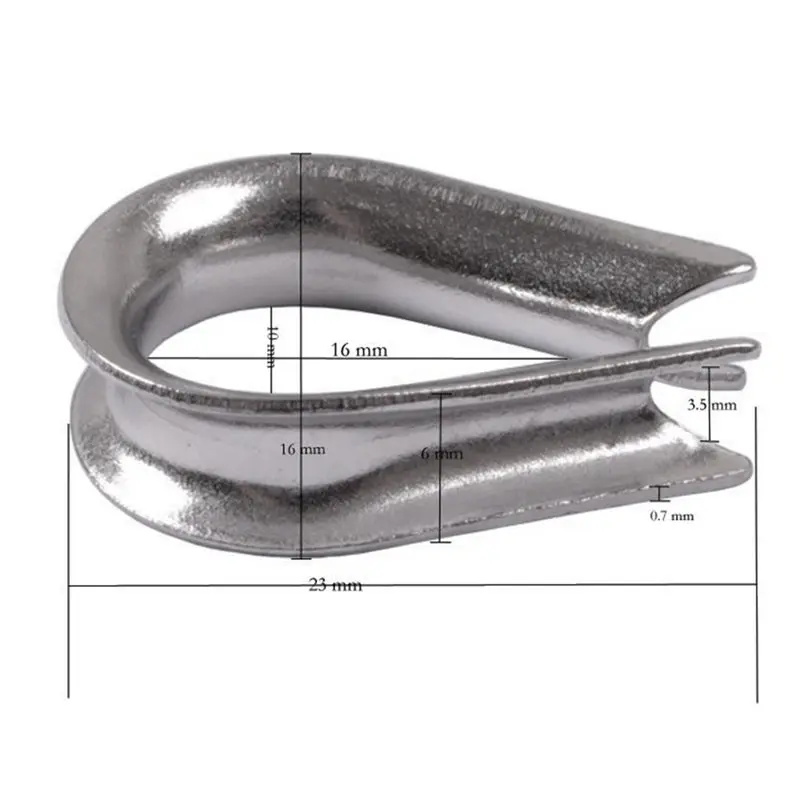4 x Нержавеющая сталь-3 мм веревочная петля наперсток