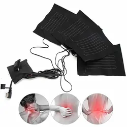 USB Electric Heating Pads Cloth Warming Heated Clothes Vest Jacket Pads Heater Sheet Shoes Socks Warmer Pad Fiber Safety Heating