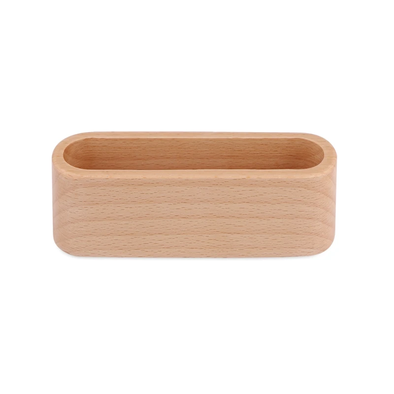 

Desktop Name Card Organizer Wooden Box Business Card Holder Wood Credit Card ID Card Storage Box Case For Desk Countertop
