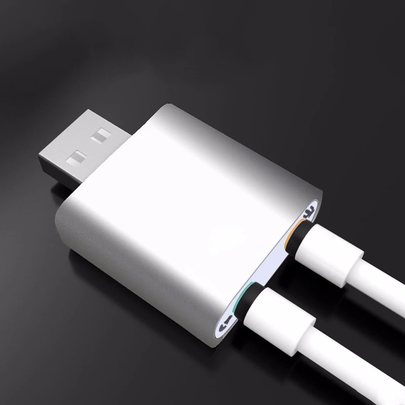 USB внешний стерео звуковой адаптер для Windows и Mac. Подключи и играй драйверы не нужны(AU-MMSA