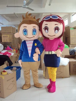

Ohlees Couples mascot costume picture is example only,do custom according to customer design