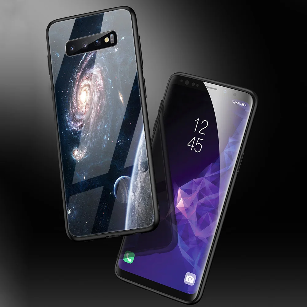 Стекло Чехлы для samsung Galaxy S10 S10e S9 S8 S7 Примечание 10 9 8 A30 A40 A50 A70 A6 A7 A8 A9 J4 J6 J7 плюс 2018