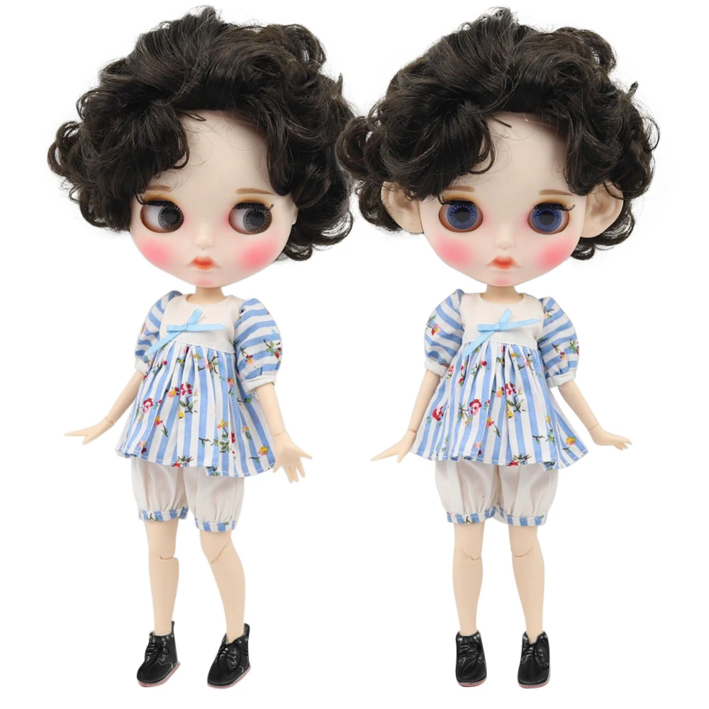 ICY DBS Blyth Puppe 1/6 Spielzeug weiße Haut Gelenkkörper Bjd schwarzes Haar mattes Gesicht mit Augenbraue benutzerdefinierte Puppe 30 cm
