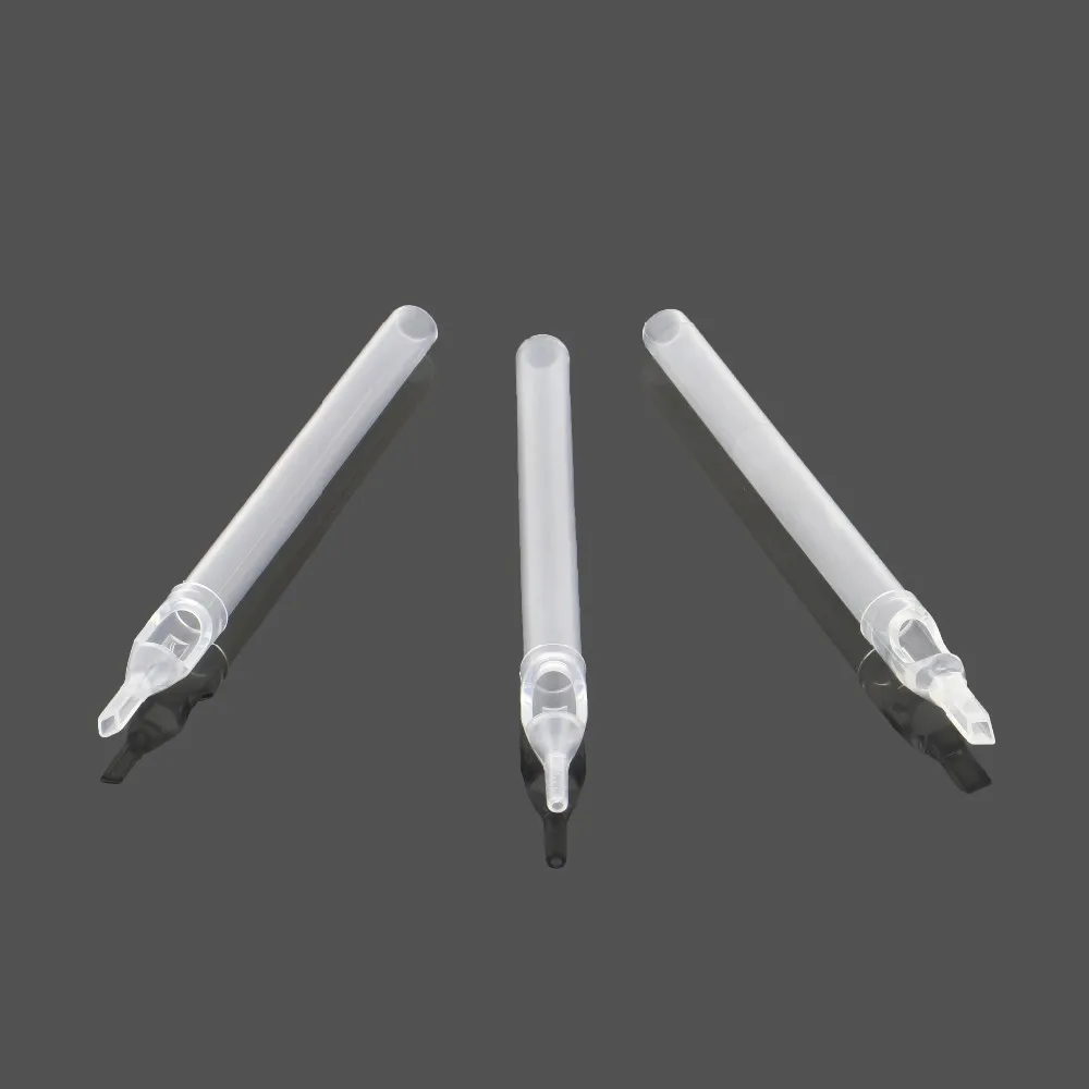 50Pcs Disposable Long Tips Clear 108mm Long Plastic Tattoo Needle Tips Needle Nozzle Tube for Tattoo Machien Gun Makeup Supply