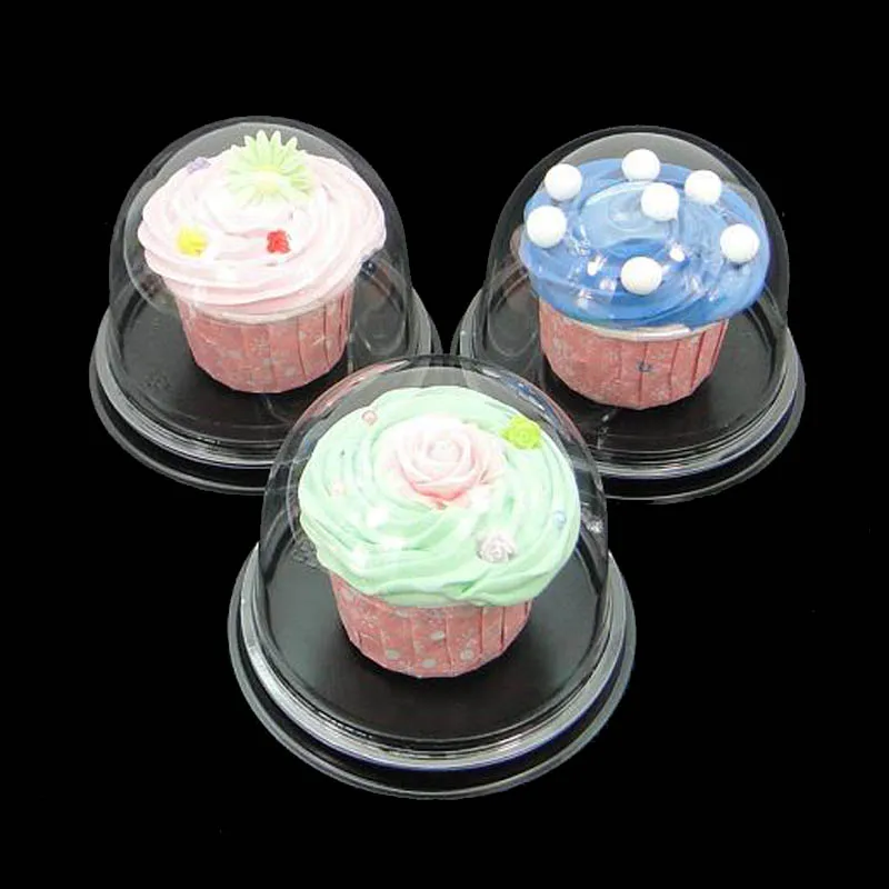 12 PC MINI CAKE DOME CLEAR PLASTIC CANDY CONTAINER SHOWER PARTY FAVORS cupcake 