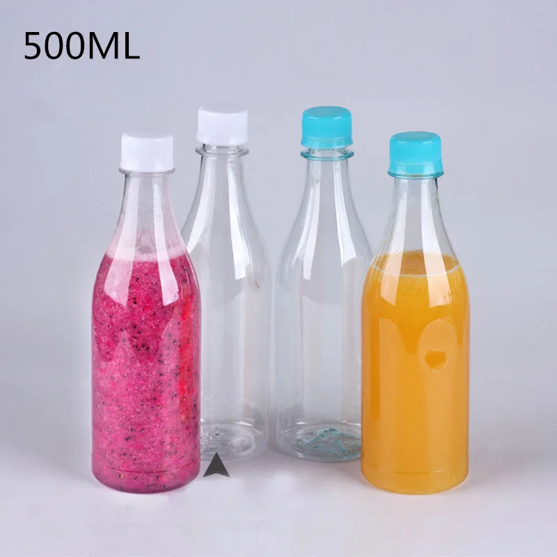 

32PCS refillable plastic bottle with Tamper Evident Lid 500ML Food Grade PET storage container for Milk,water,juice,Oil