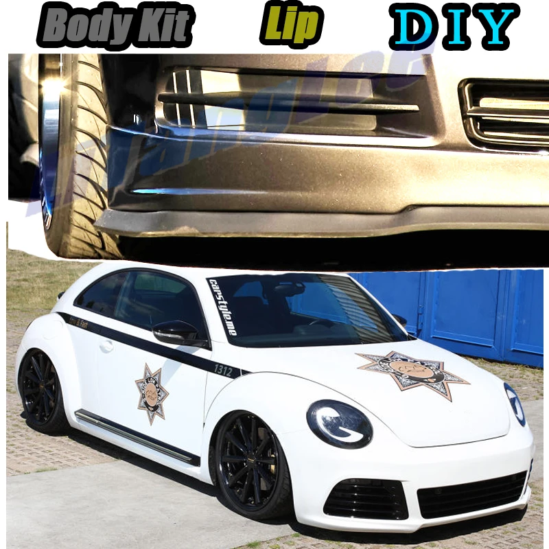 Car Bumper Lip Front Spoiler Skirt Deflector For Volkswagen VW Beetle A5  Fusca Maggiolino Coccinelle Body Kit Hella Flush|Front Skirt| - AliExpress