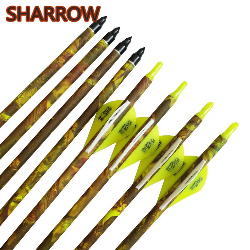 

6/12pcs 32" SP 600 Archery Carbon Arrow Broadhead Arrow Carbon With Broadhead Bow Outdoor Training Hunting Shooting Accessories