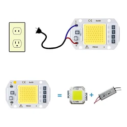 LED Chip 10W 20W 30W 50W COB Chip LED Lamp 220V 240V No Need Driver for Flood Light Spotlight Lampada DIY Lighting