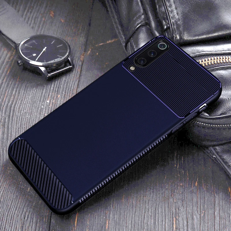 Coque, чехол, чехол для Xiaomi mi 9 mi 9 мягкий на роскошный силиконовый простой, матовый Силиконовый защитная задняя панель для телефона Etui чехол s - Цвет: Blue
