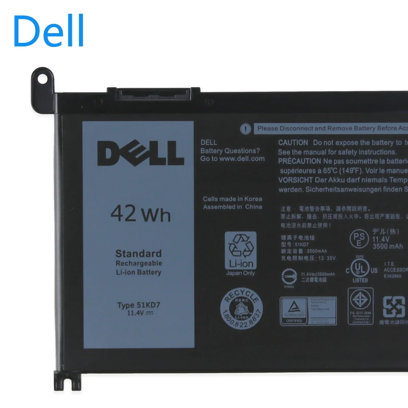 Dell Original New Replacement Laptop Battery For Dell Chromebook 11 3180 31 51kd7 11 4v 42wh Laptop Batteries Aliexpress