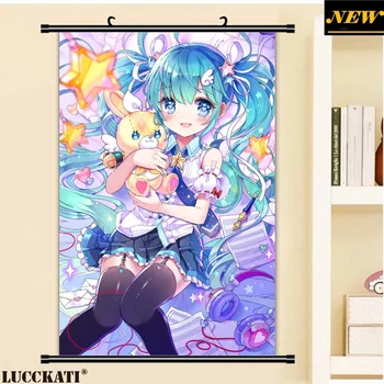 

Vocaloid Hatsune Miku green blue eyes long hair dress sexy loli lolita cameltoe cartoon anime wall scroll poster canvas painting