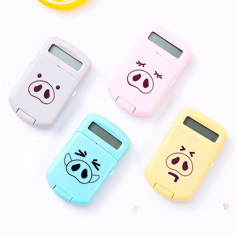 1757 portable calculator Cute Mini student pig calculator portable computer office 3