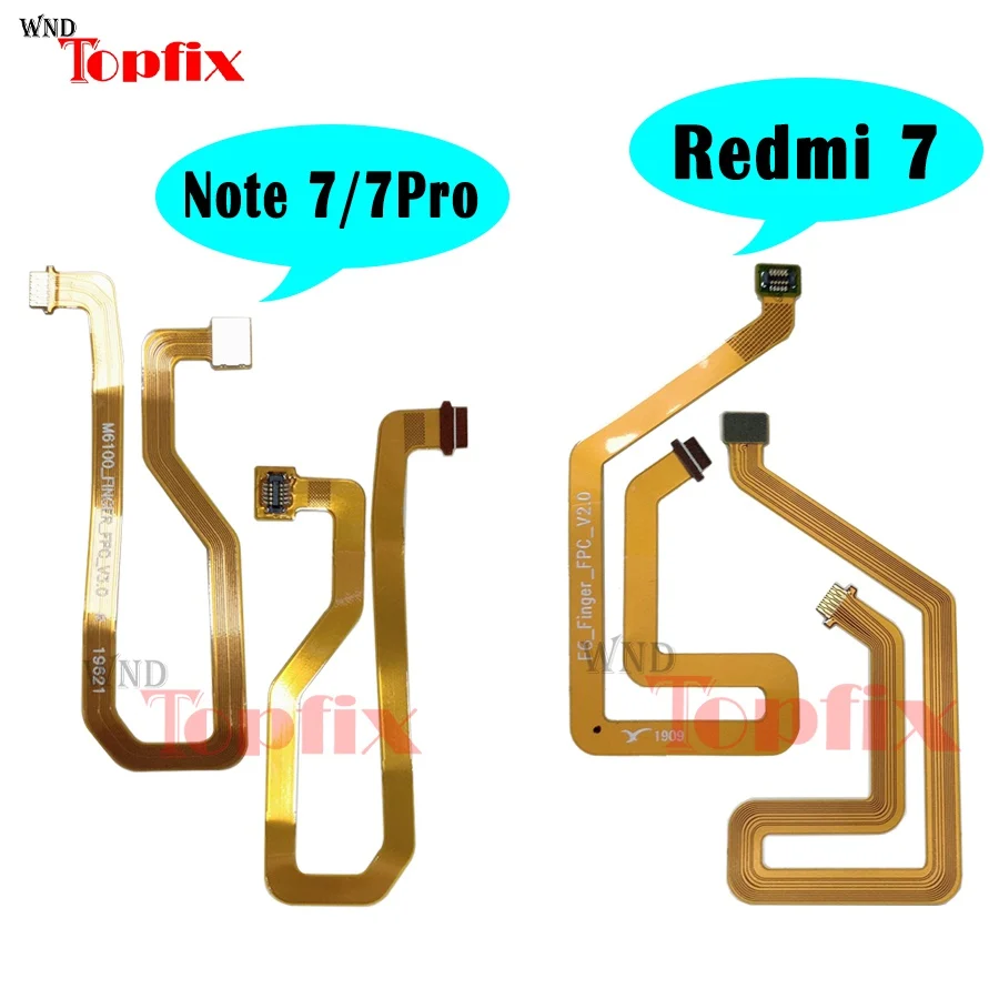 For xiaomi redmi note 7 Fingerprint Sensor Scanner Touch ID home button Motherboard Connector Flex Cable 1