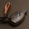 1 PCS Genuine Leather Car Key Case Key Cover For Benz W203 W204 W210 W211 A B C E S Class SL GLE GLC GLK GLA GLS CLS CLK CLA SLK ► Photo 1/6