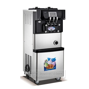 

Hotel Kitchen Snack Equipment Automatic Yogurt Icecream Vending Maker 3 Flavor Commercial Electric Soft Serve Ice Cream Machine
