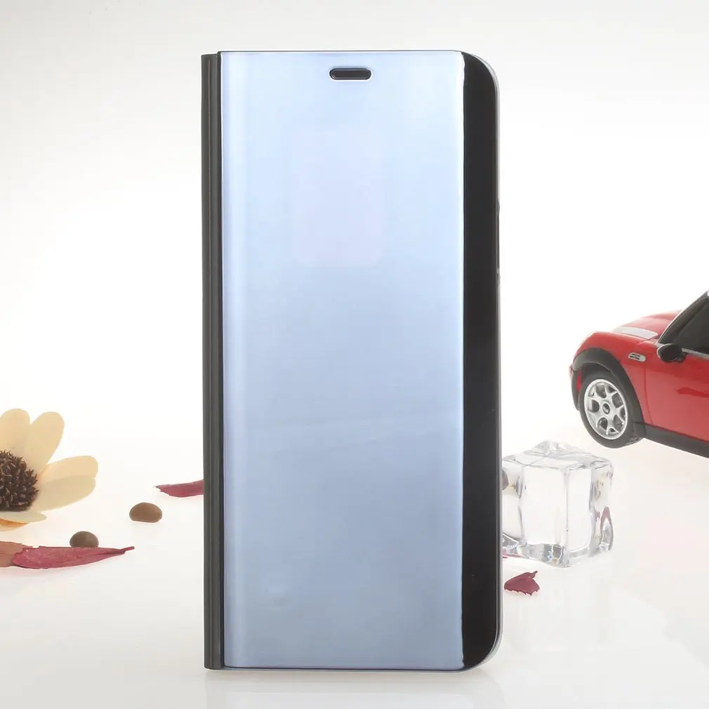 

Clear Mirror Phone Case Flip Stand Case Anti-scratch Shockproof Protective Case Leather Cover For Samsung Smart Phone
