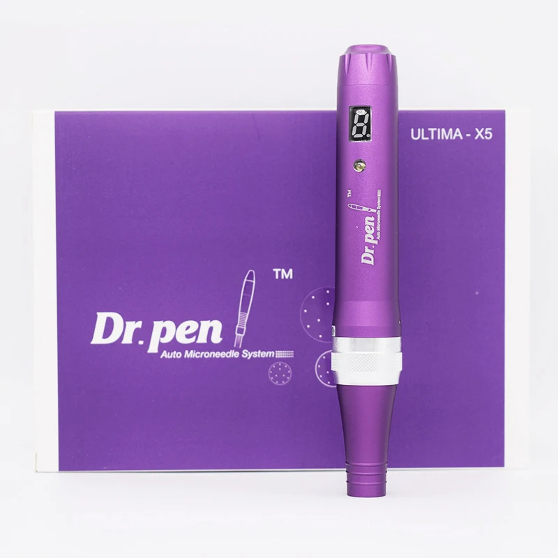 Высокое качество Rechageable Электрический Dr.Pen Ultima X5 авто микроиглы Дерма ручка с цифровым дисплеем экран МТС уход за кожей лица