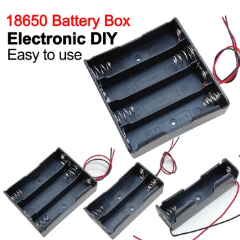 Nuove custodie per batterie 18650 1X 2X 3X 4X 18650 Custodia per scatola di immagazzinaggio portabatterie 1 2 3 4 slot Contenitore per batterie con cavo