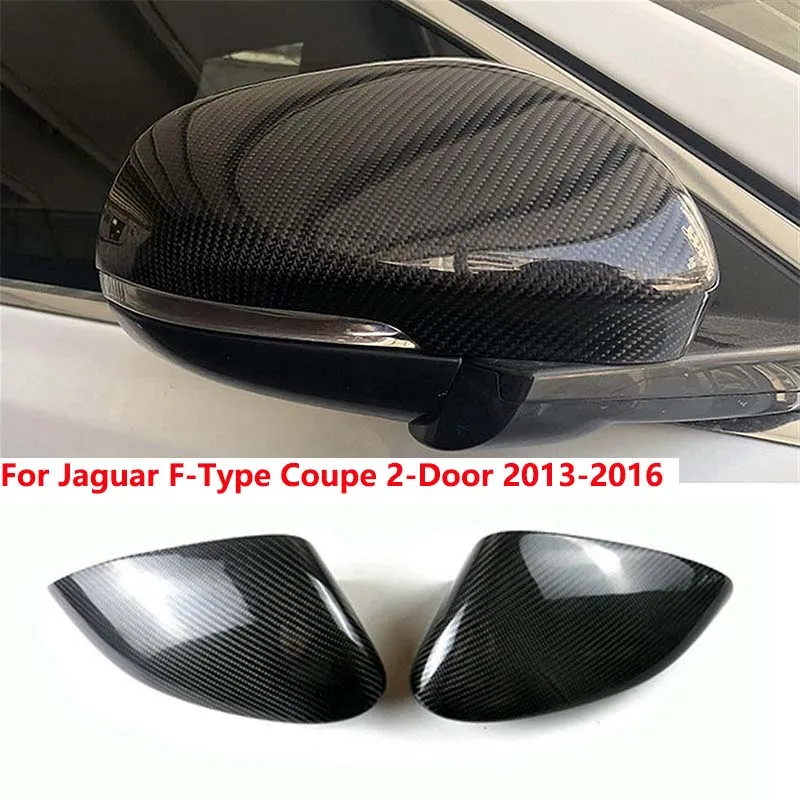 

For Jaguar F-Type Coupe 2-Door Car Rear View Mirror Covers Real Carbon Fiber Rearview Side Mirror Caps 2013 2014 2015 2016