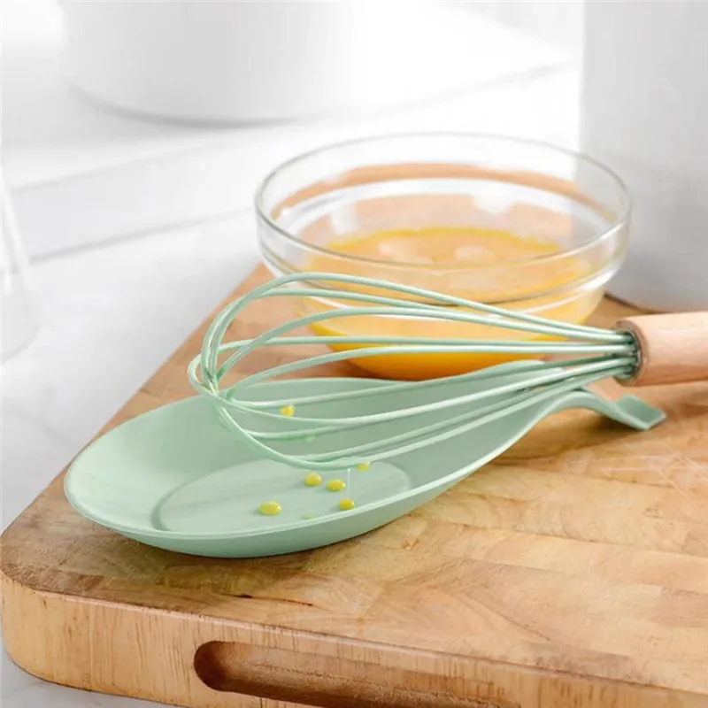 1ps Silicone Spoon Insulation Mat Heat Resistant Placemat Tray Spoon Pad Drink Coaster Kitchen Accessories